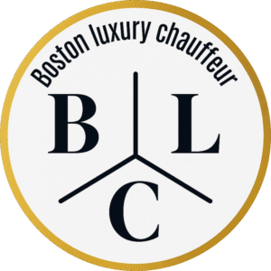 Boston Luxury Chauffeur logo – black and gold circle with BLC initials